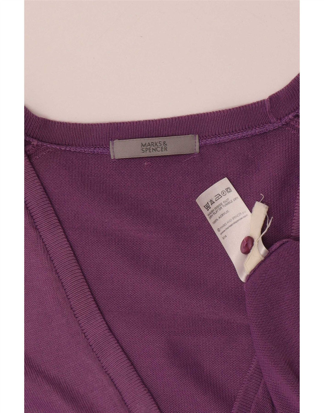 Marks & Spencer Dame oversized cardigan sweater UK 10 Small Purple