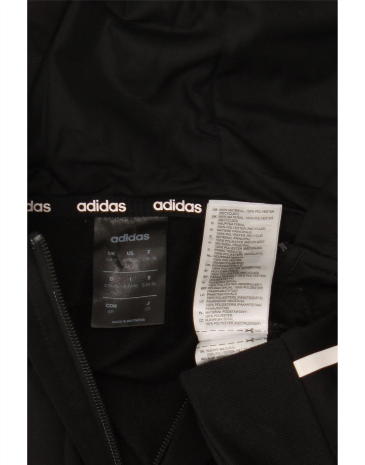 Adidas Dame Oversized grafisk hættetrøje Jumper UK 8/10 Small Black Polyester
