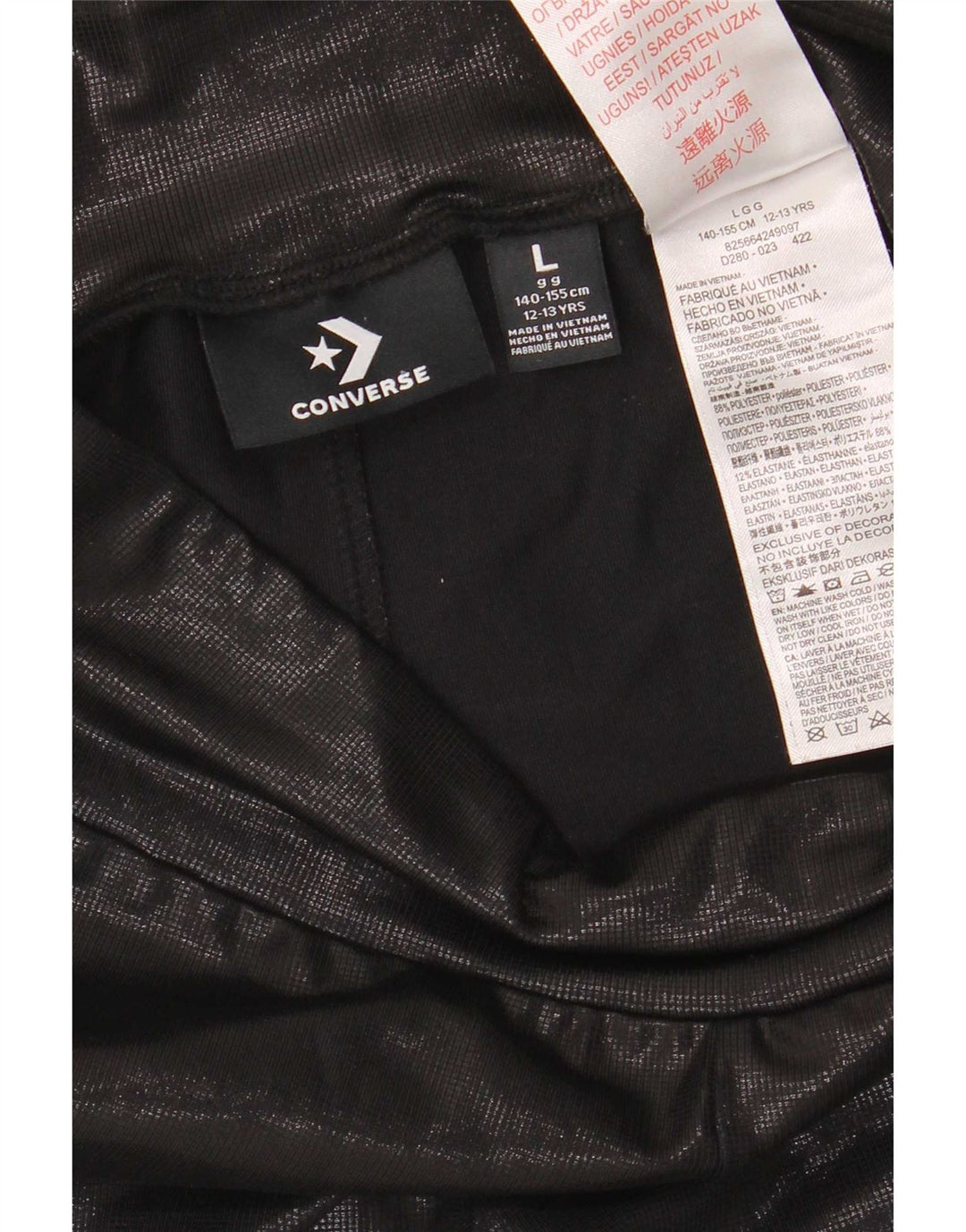 Converse Girls Leggings 12-13 år Stor sort polyester