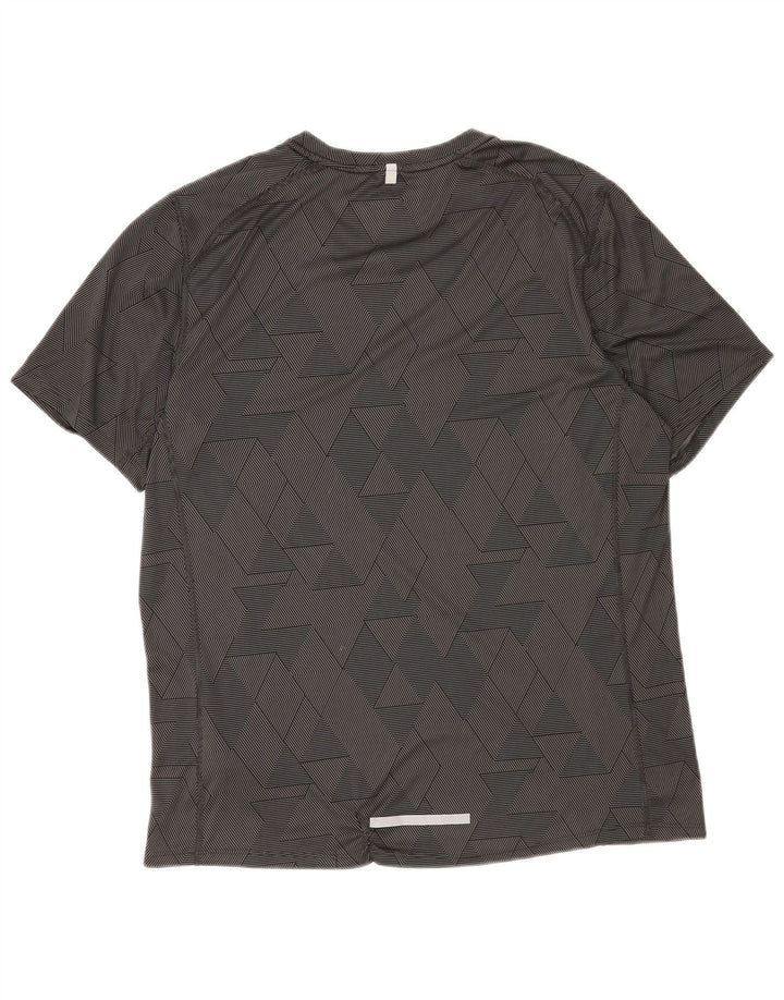 Nike Herre Dri Fit T-Shirt Top Stor Sort Geometrisk Polyester