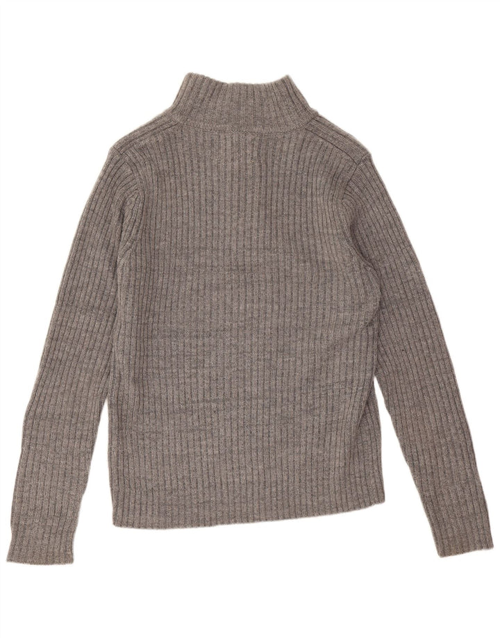 Jack & Jones Herre Button Neck Jumper Sweater Stor Grå Bomuld