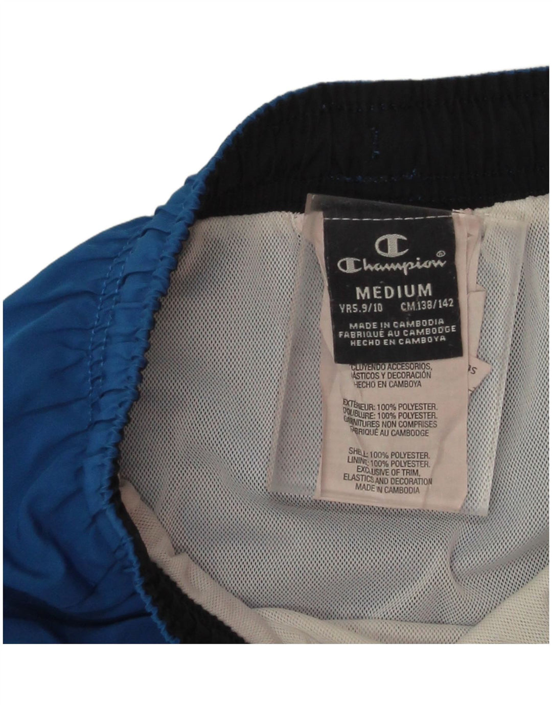 Champion drenge grafiske sportsshorts 9-10 år mellemblå polyester