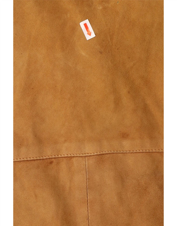 Vintage dame bomber ruskindsjakke UK 12 medium brunt læder