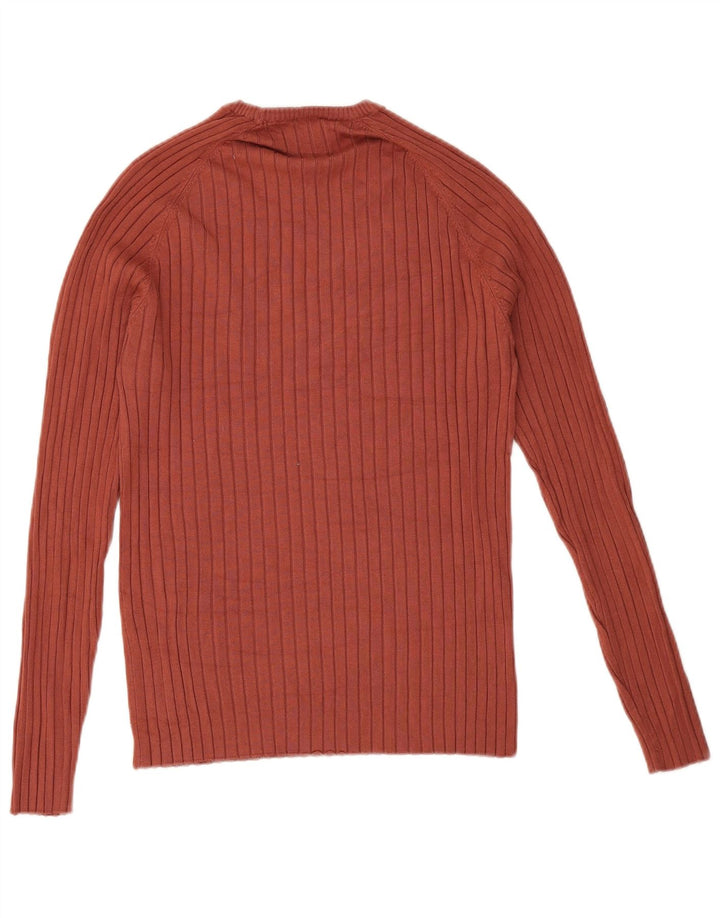 Zara Herre sweater med rund hals, medium brun viskose