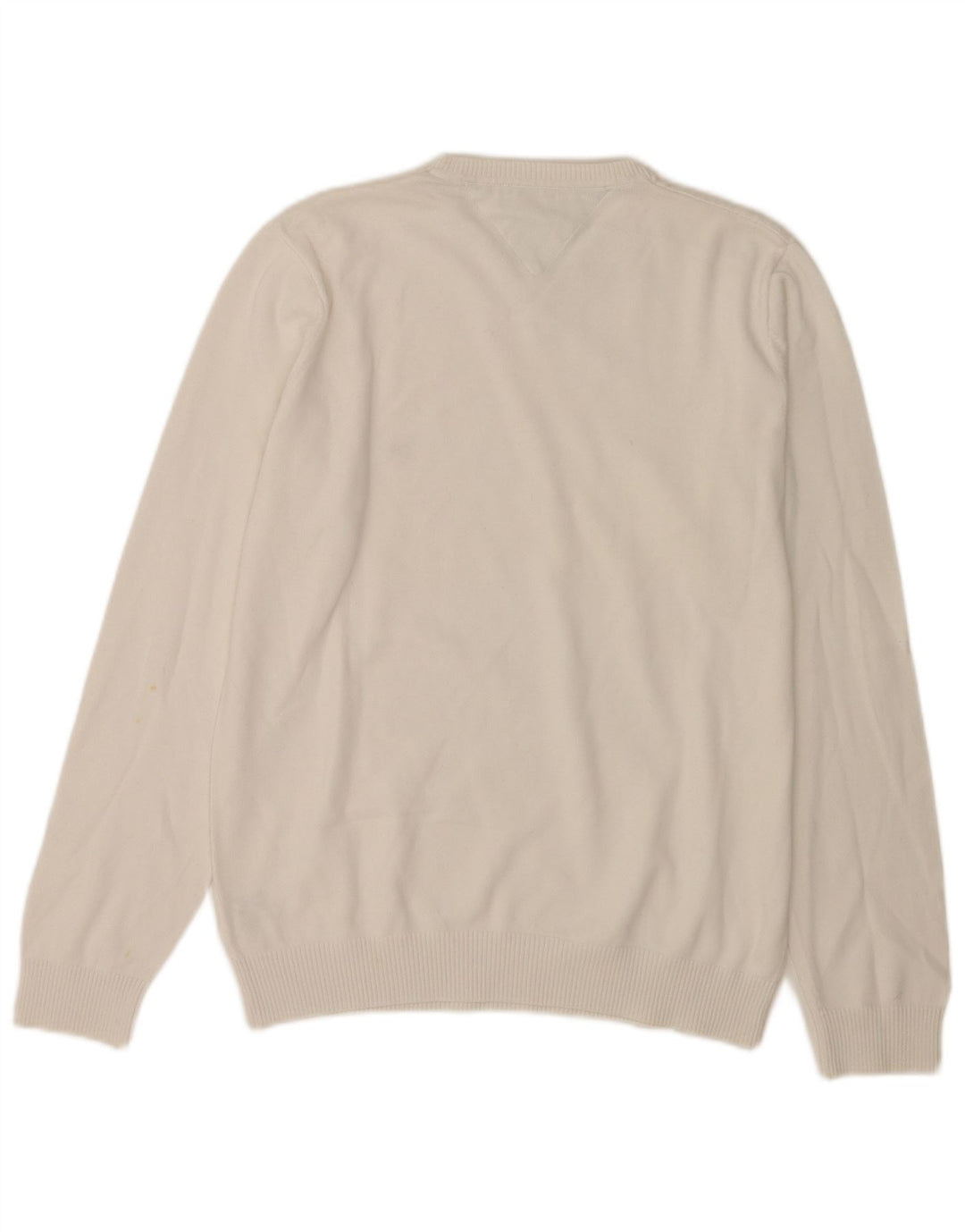 Tommy Hilfiger Herre V-hals sweater Medium Hvid Bomuld