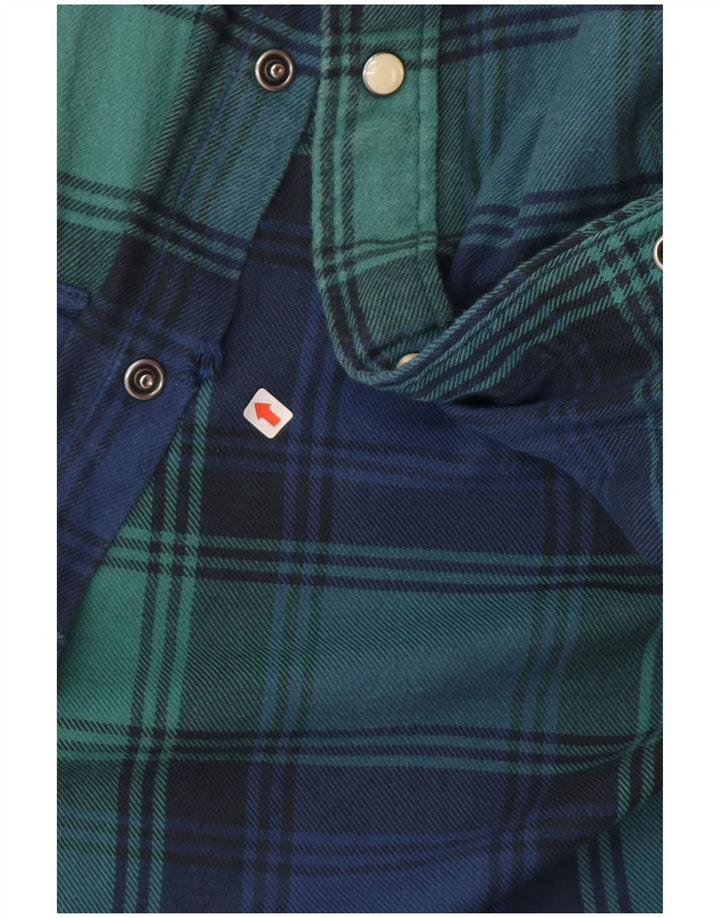 Lee Dame Flanelskjorte Medium Blå Plaid Bomuld