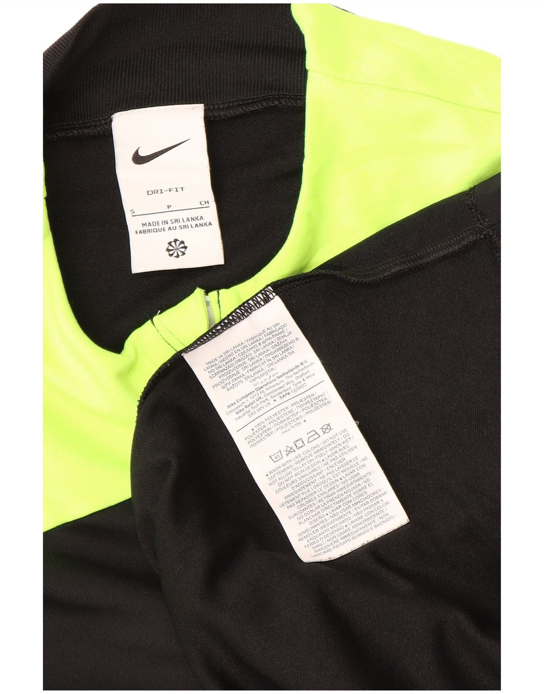 Nike Herre The FA Referee Grafisk Top Langærmet Lille Sort Colourblock