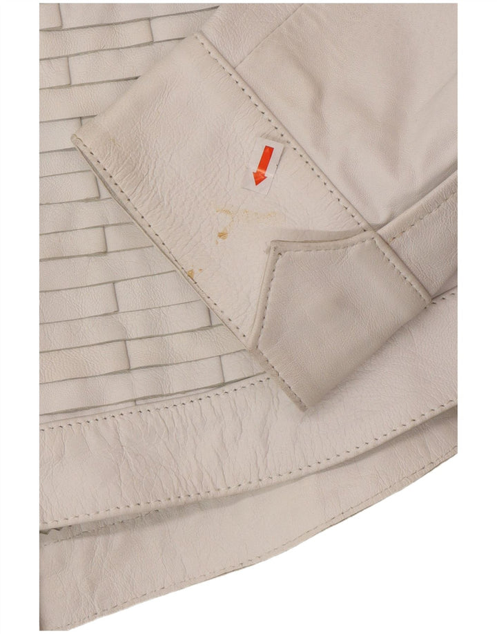 Vintage dame bomber læderjakke UK 16 Stort gråt læder