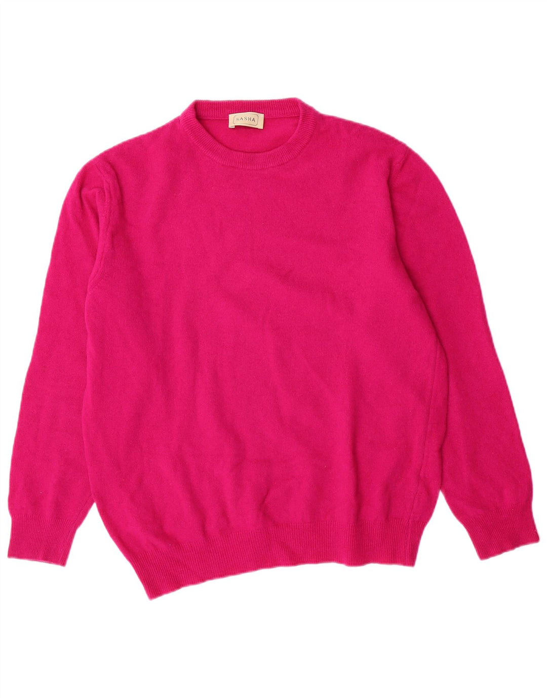 SASHA Dame sweater med rund hals DK 14 Stor Pink Uld