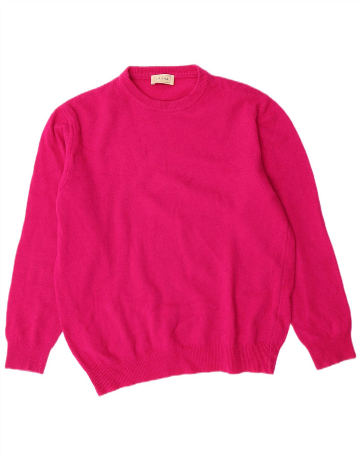 SASHA Dame sweater med rund hals DK 14 Stor Pink Uld
