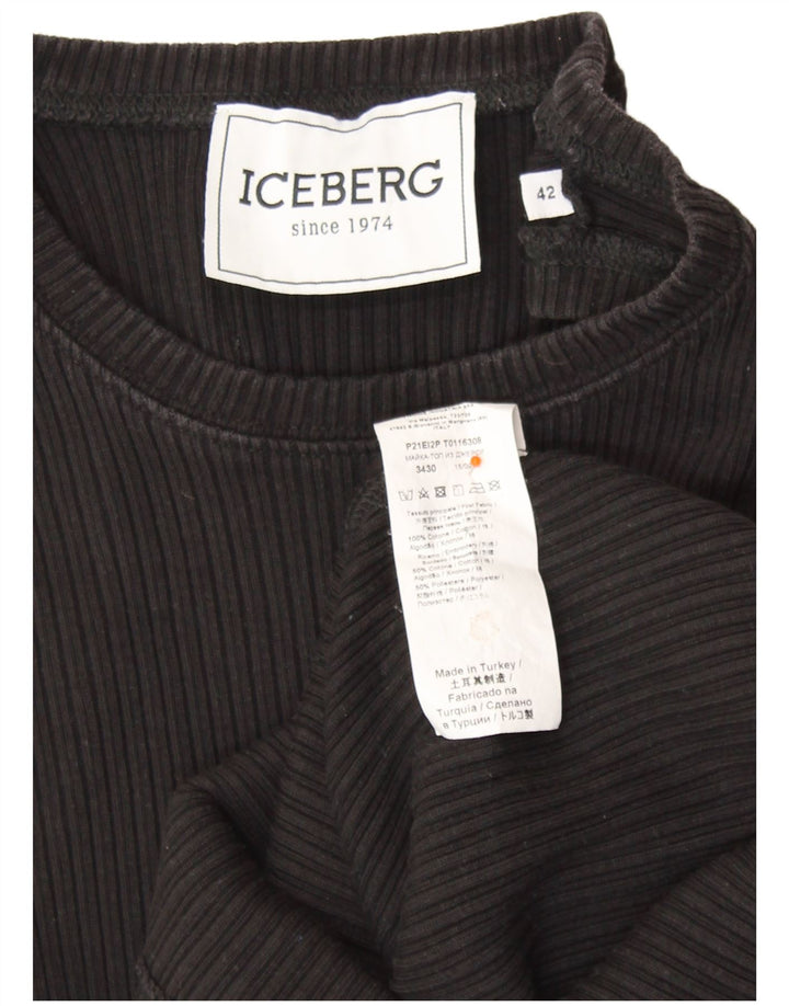 ICEBERG Damevest Top IT 42 Medium Sort Bomuld