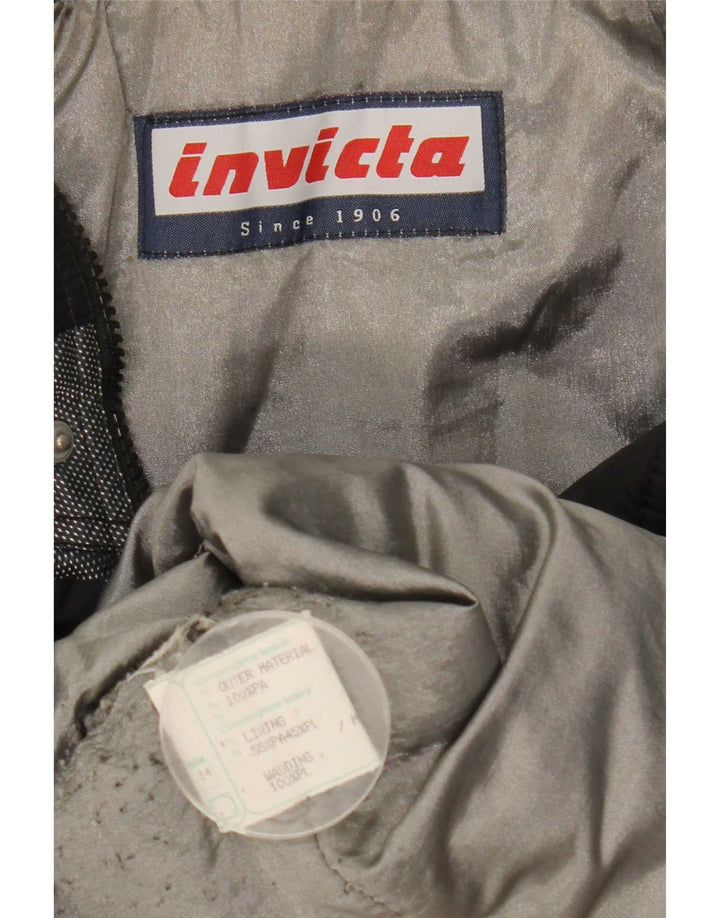 Invicta Graphic Windbreaker Jacket UK 14 Large Black Colourblock