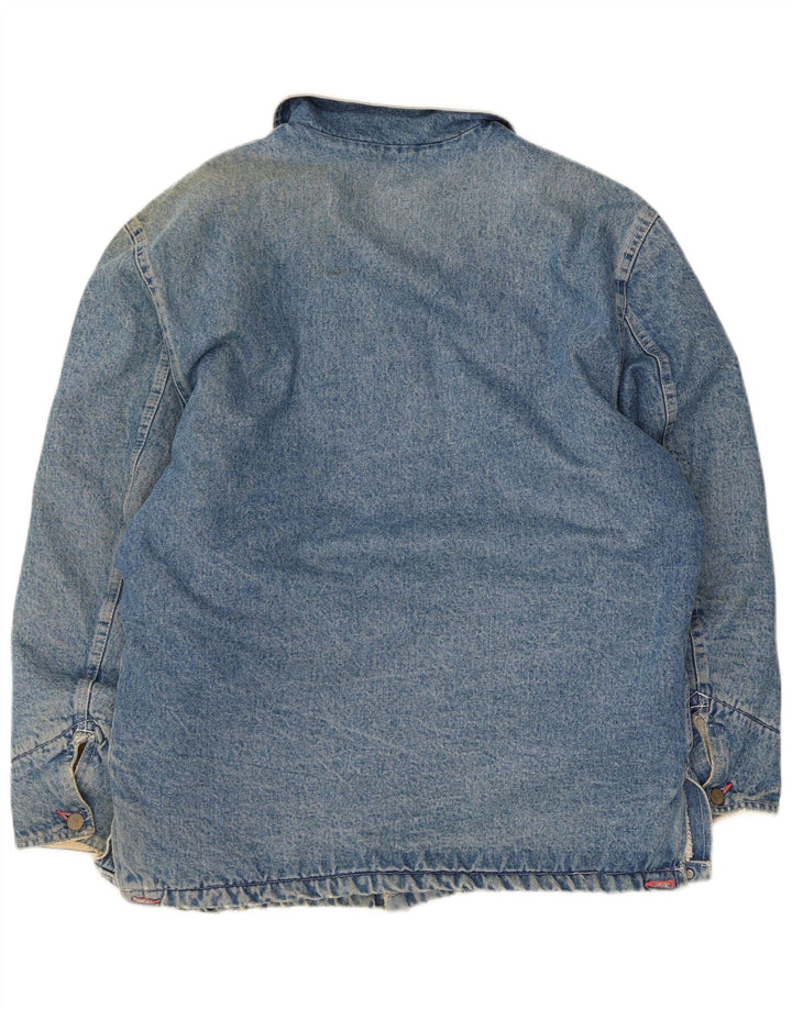 Outsider Herre Sherpa Denim Jacket UK 40 Large Blue Cotton