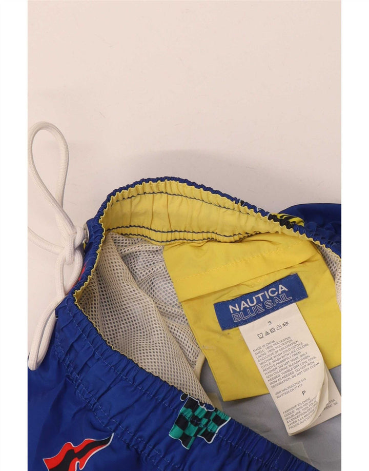 Nautica Herre grafiske svømmeshorts Små blå polyester