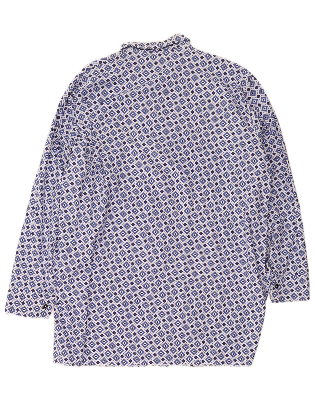 Vintage herreskjorte str. 42 Large Blue Geometric