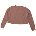 LULULEMON Dame Langærmet Loose Fit Crop Top UK 14 Medium Pink