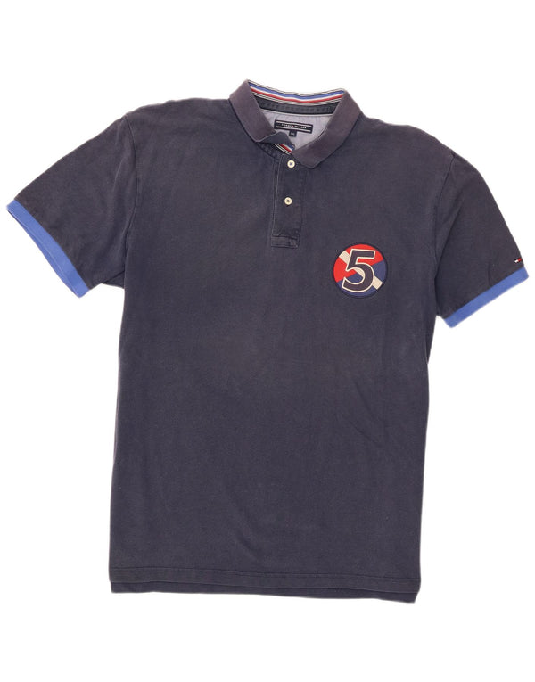 Tommy Hilfiger Herre grafisk poloskjorte 2XL marineblå bomuld
