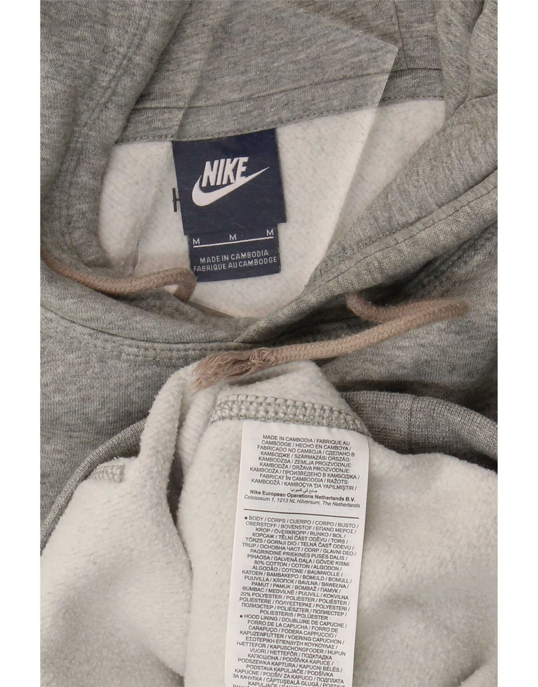 Nike Herre hættetrøje Jumper Medium Grey Bomuld