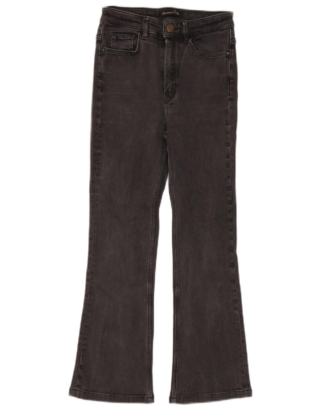 Massimo Dutti Dame Flared Jeans EU 34 2XS W24 L24 Grå Bomuld