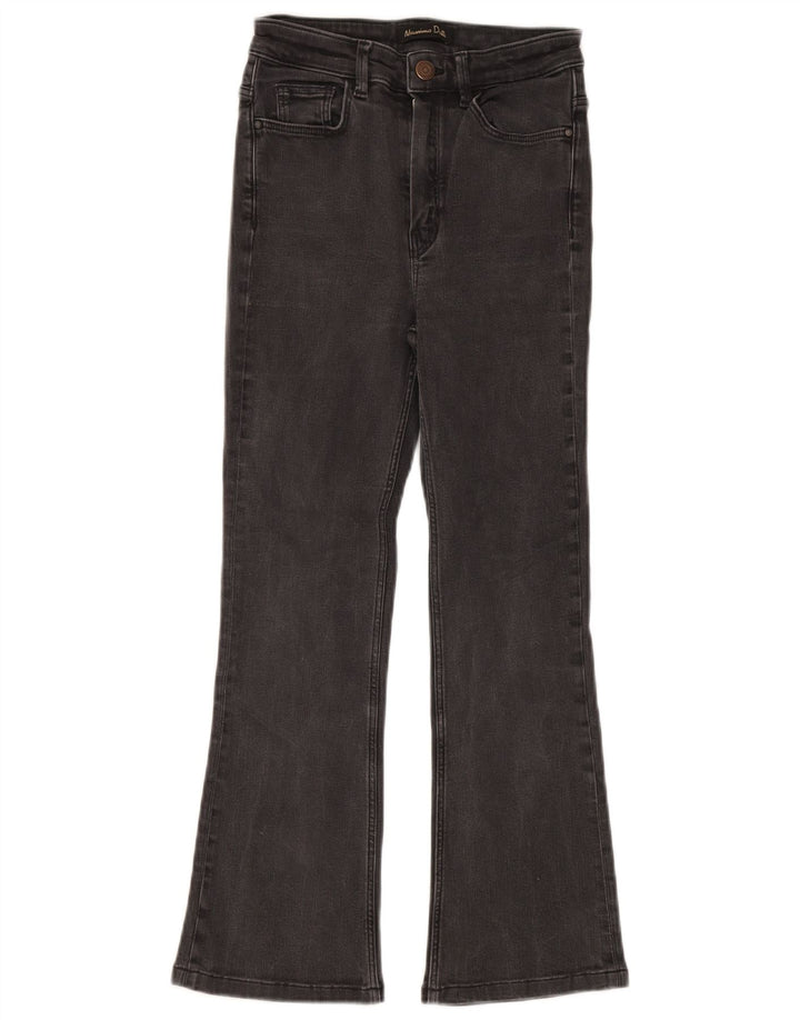 Massimo Dutti Dame Flared Jeans EU 34 2XS W24 L24 Grå Bomuld