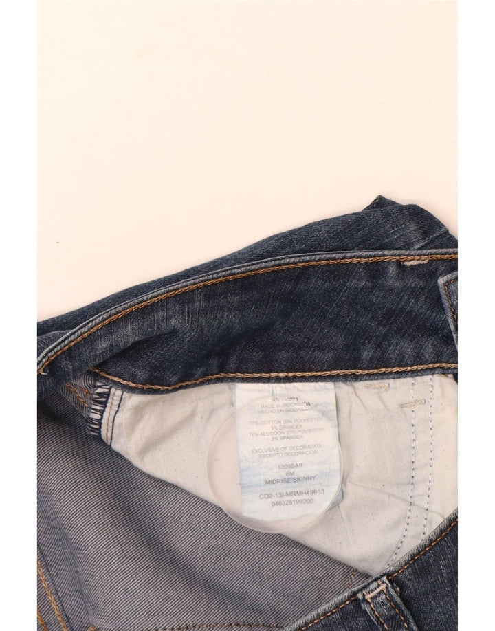 LEE kvinders ryttere mellemhøje skinny jeans US 6 medium W26 L30 blå bomuld