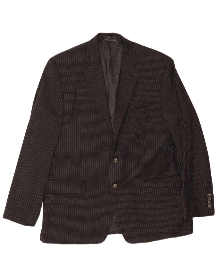 Ralph Lauren Herre 2-knap blazerjakke UK 46 2XL Sort nålestribet uld