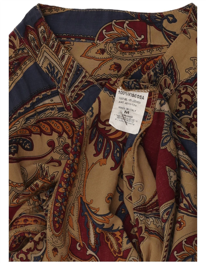 Vintage herreskjorte medium flerfarvet Paisley Viscose
