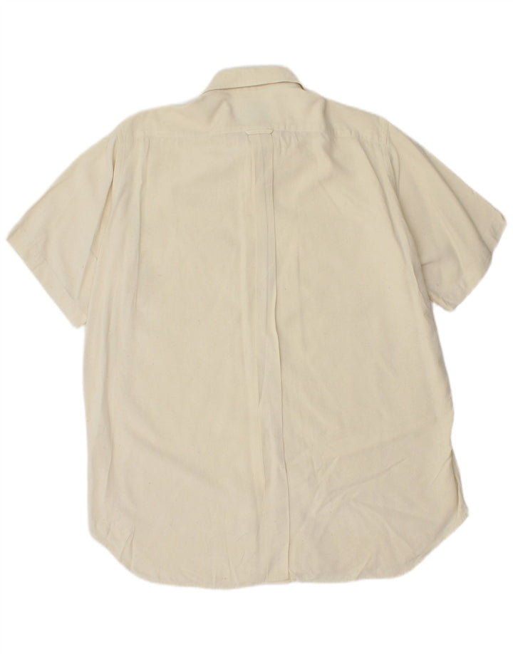 AQUASCUTUM Kortærmet Herreskjorte Størrelse 16 41 Large Off White