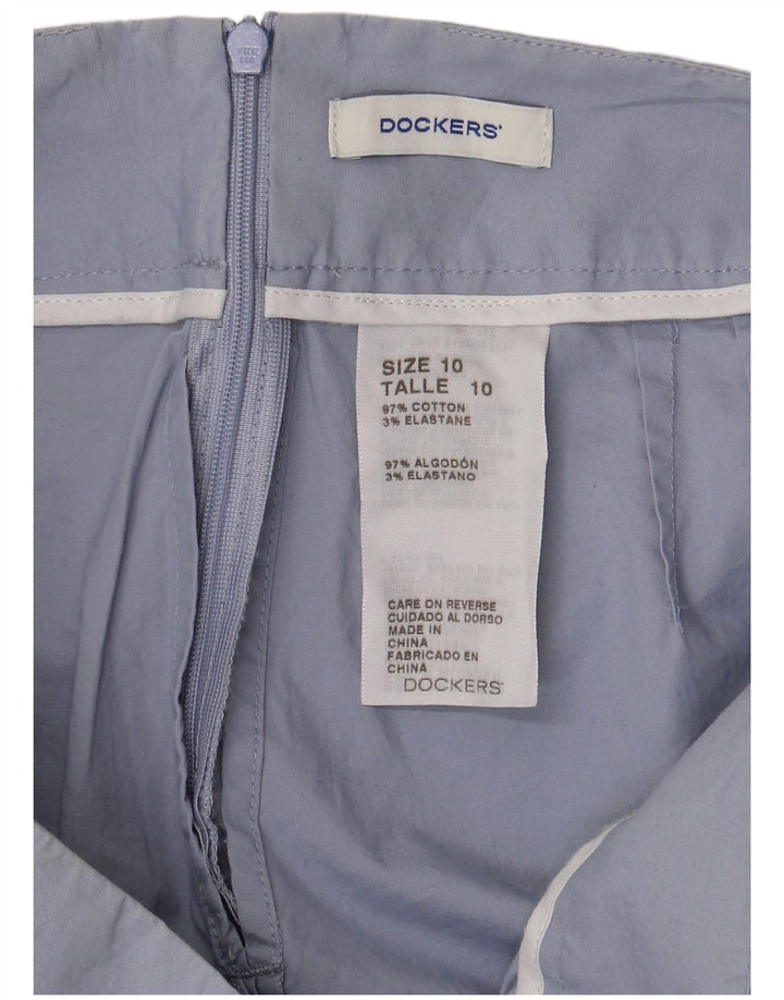 DOCKERS Mininederdel til kvinder US 10 Large W32 Blue Cotton