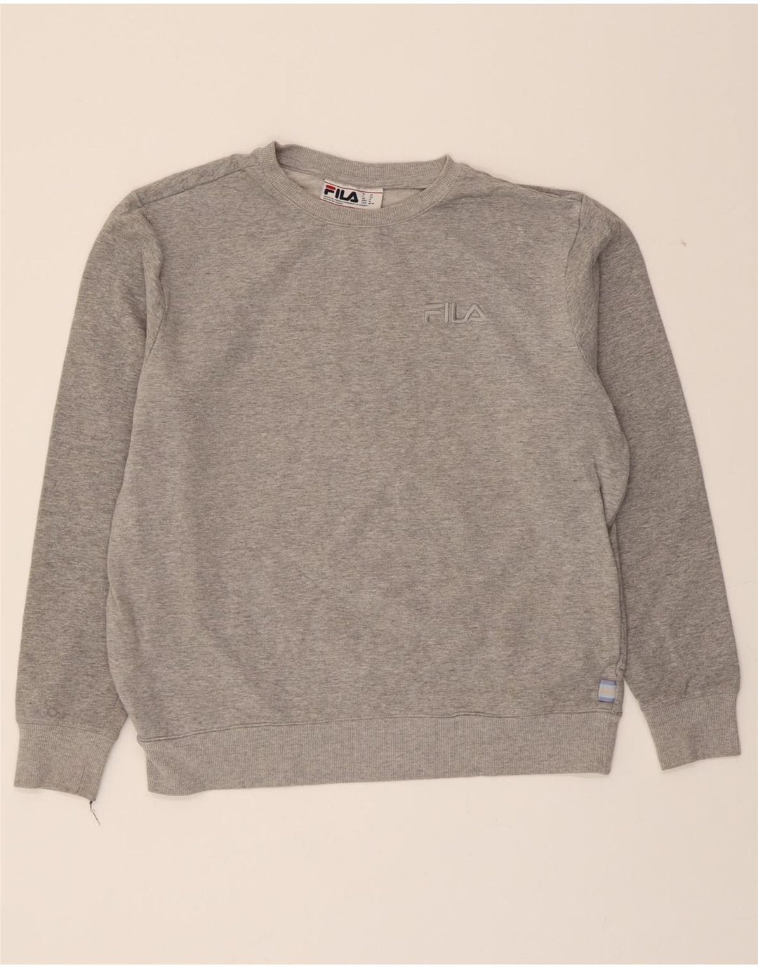 FILA Womens Sweatshirt Jumper UK 14 Medium Grey Cotton Vintage Fila and Second-Hand Fila from Messina Hembry 