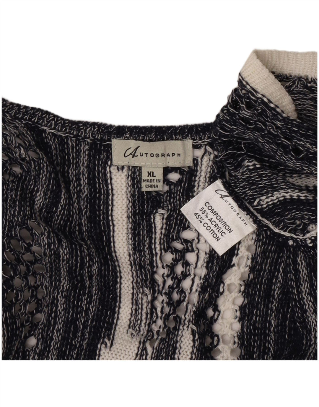 Marks & Spencer Dame Oversized Longline Cardigan Sweater UK 18 XL Hvid