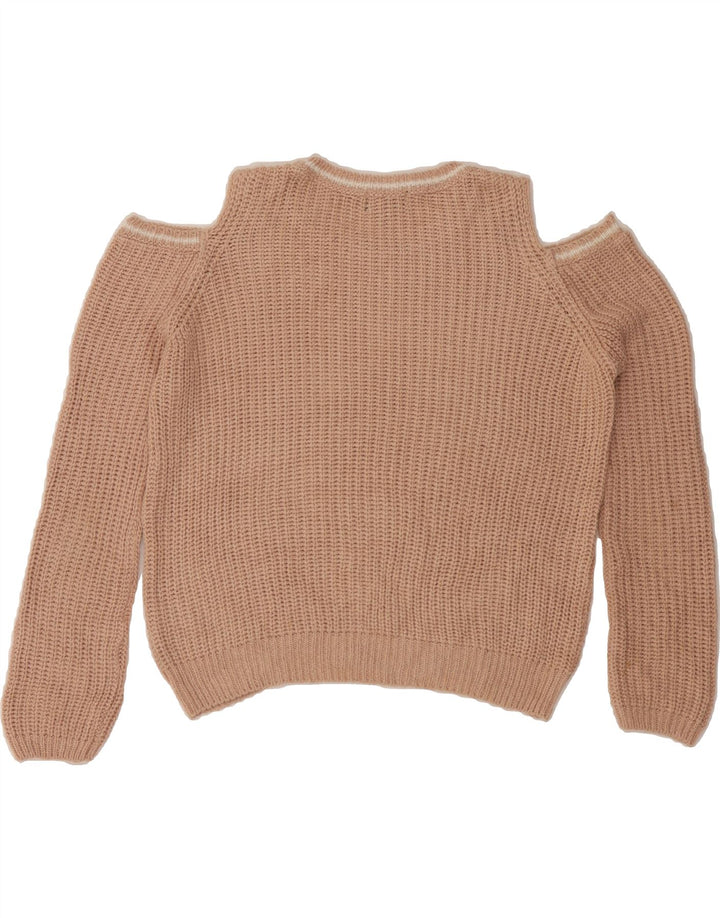 TOPSHOP Womens Oversized Crew Neck Jumper Sweater UK 8 Small  Beige Vintage Topshop and Second-Hand Topshop from Messina Hembry 