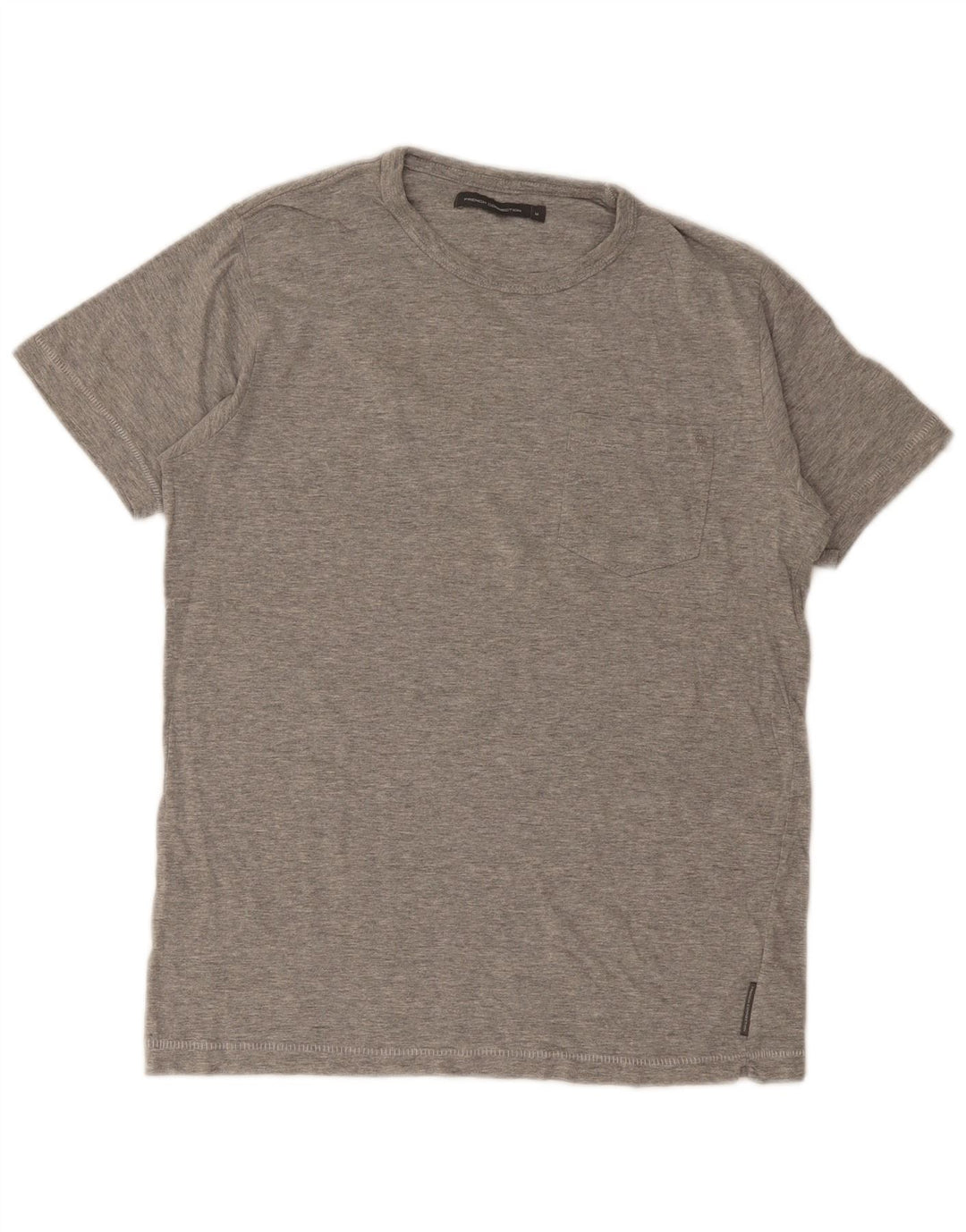 French Connection Mens T-Shirt Top Medium Grey Flecked Cotton