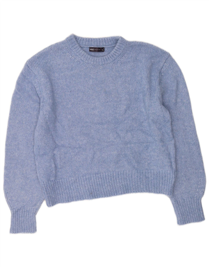 Marks & Spencer dame sweater med rund hals i overstørrelse UK 14 Medium Blue