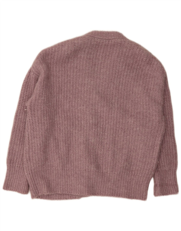 Zara Dame Oversized Cardigan Sweater UK 10 Small Pink