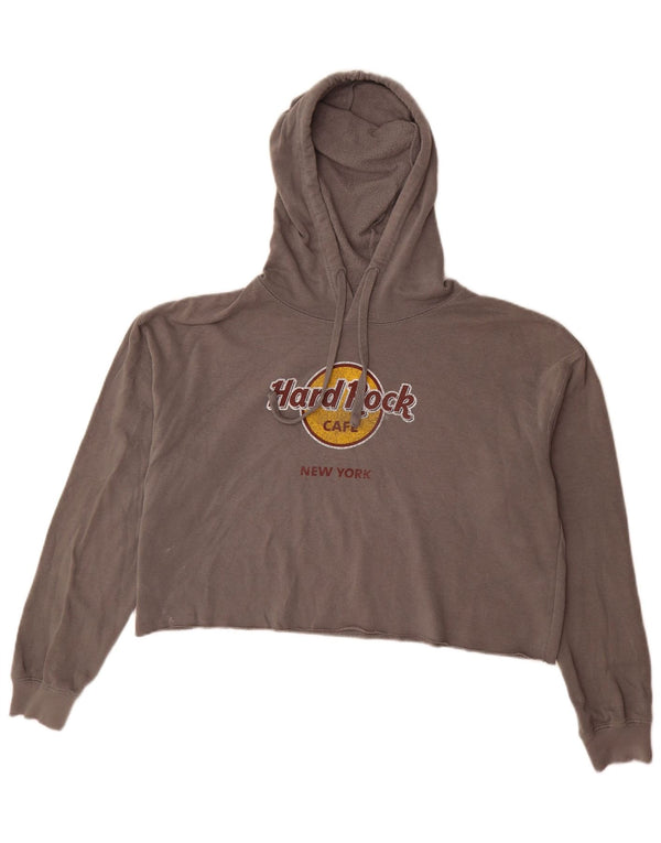 Hard Rock Cafe Dame New York Oversized hættetrøje Jumper UK 14 Medium Grå