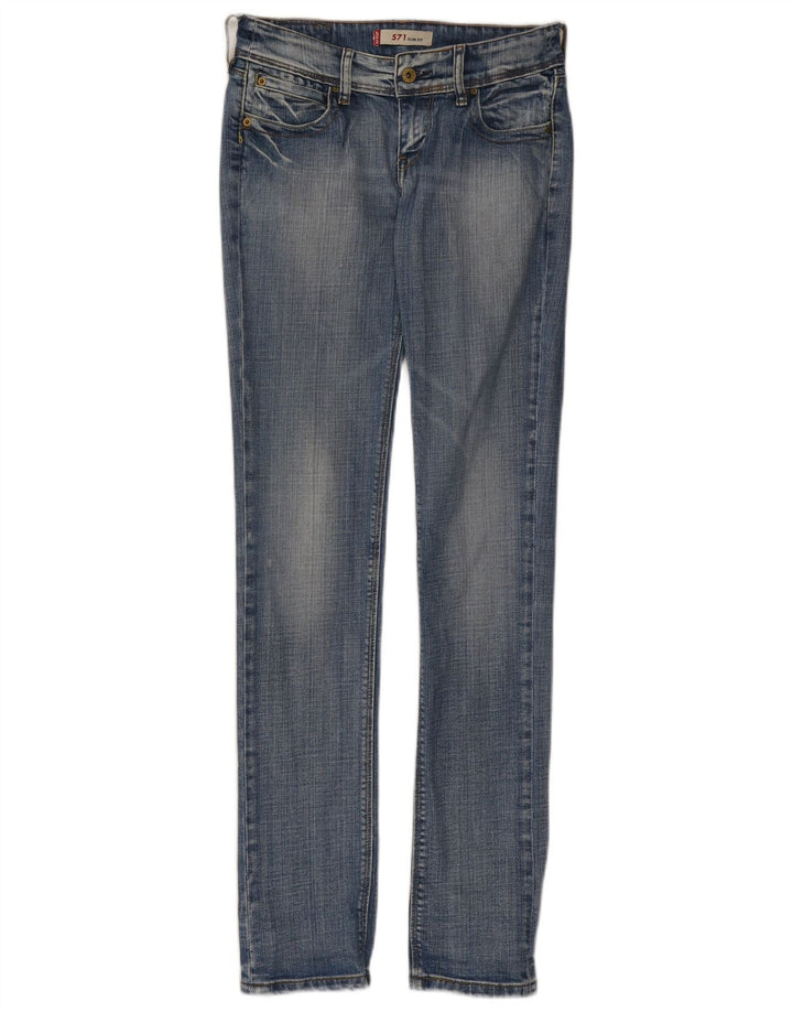Levi's Dame 571 Slim Jeans W28 L34 Blå Bomuld