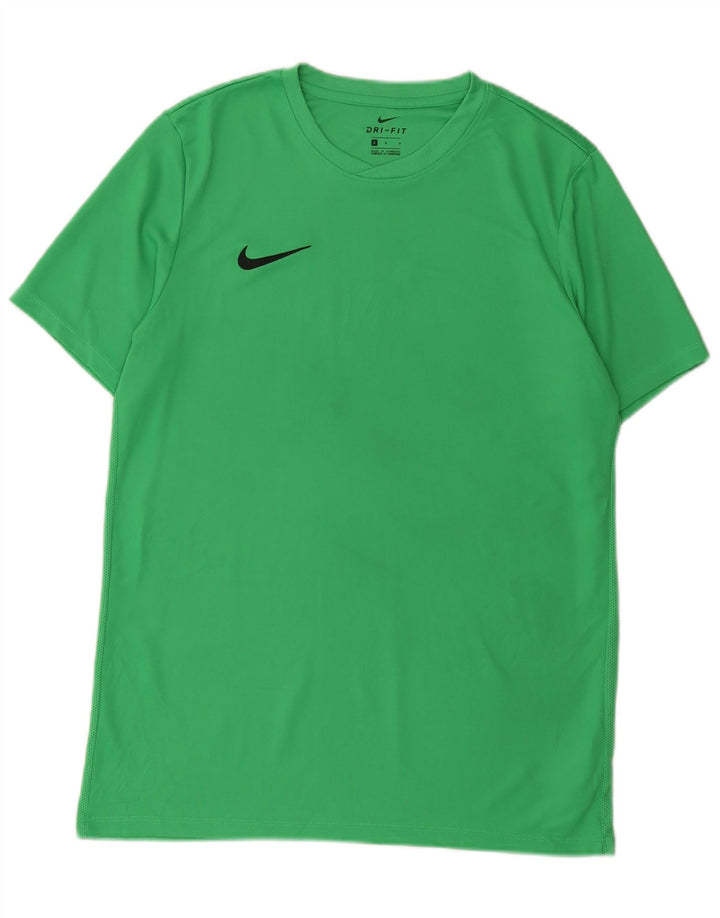 Nike Herre Dri Fit T-Shirt Top Stor Grøn Polyester