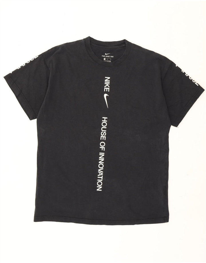 Nike Herre grafisk T-shirt Top Medium Sort Bomuld