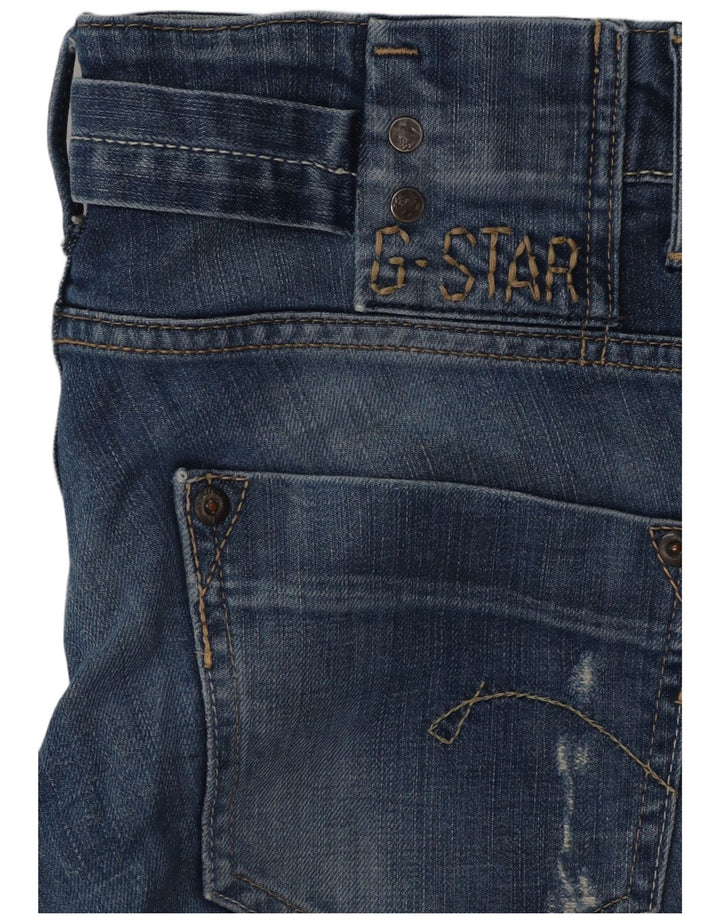 G-STAR Dame Distressed Straight Jeans W29 L30 Blå