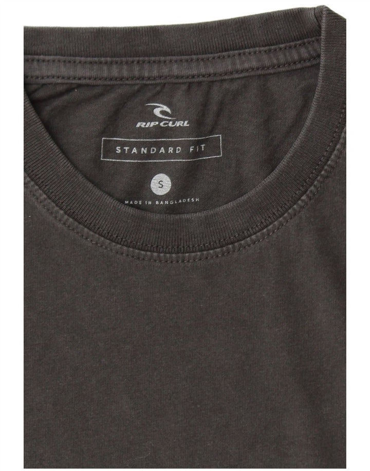 RIP CURL Herre Standard Fit Grafisk T-Shirt Top Lille Grå