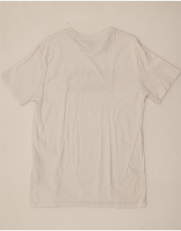 LEVI'S Mens Graphic T-Shirt Top Medium White Cotton Vintage Levi's and Second-Hand Levi's from Messina Hembry 