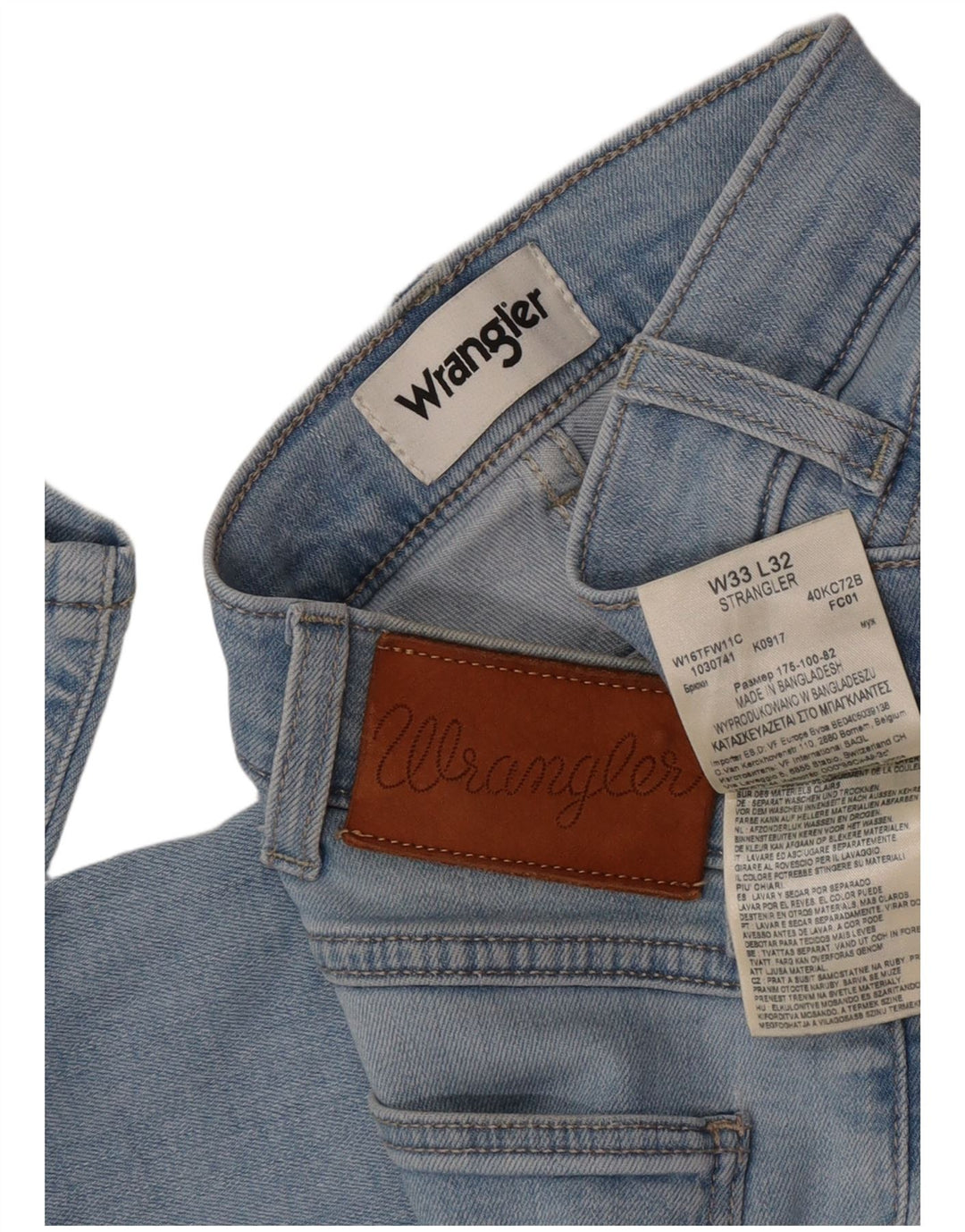 Wrangler Dame Strangler Slim Jeans W33 L29 Blå Bomuld