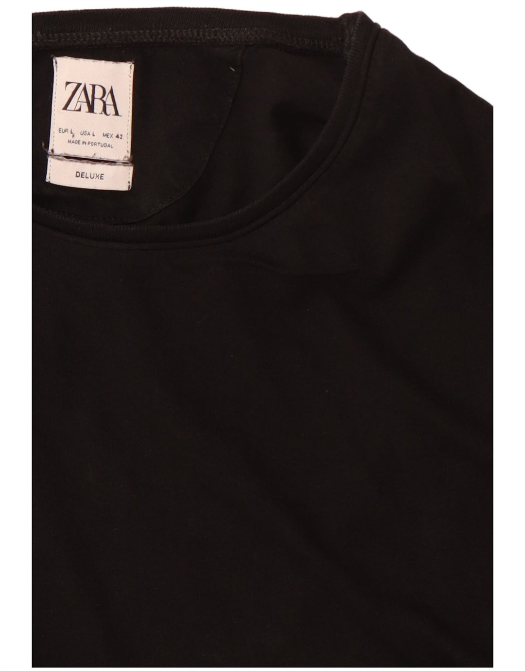 Zara Herre T-Shirt Top Stor Sort