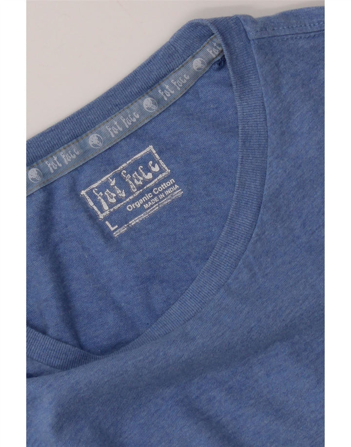Fat Face Herre Grafisk T-Shirt Top Stor Blå Bomuld