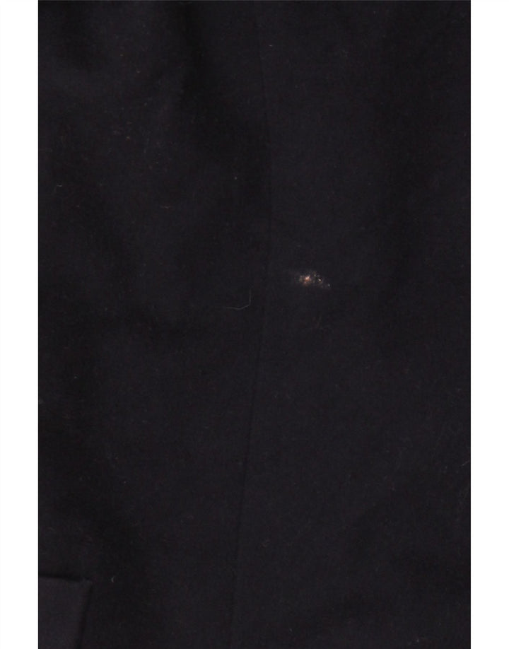 Jaeger Dame Dobbeltradet Blazer Jacket UK 6 XS Navy Blue New Wool