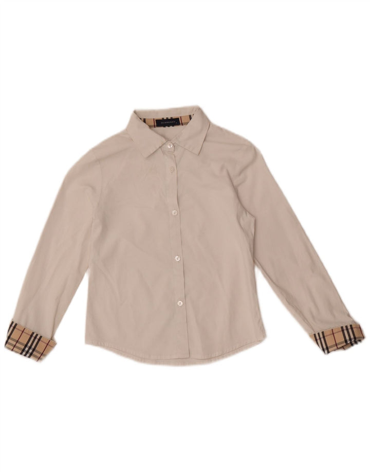 Burberry pigeskjorte 7-8 år hvid