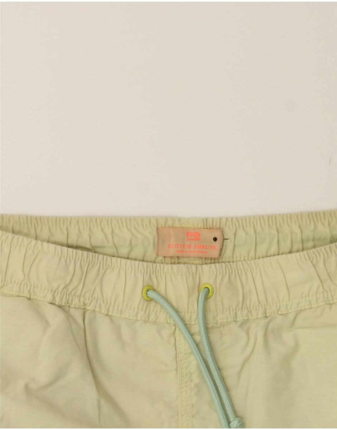 SCOTCH SHRUNK Boys Graphic Swimming Shorts 9-10 Years  Yellow Vintage Scotch Shrunk and Second-Hand Scotch Shrunk from Messina Hembry 