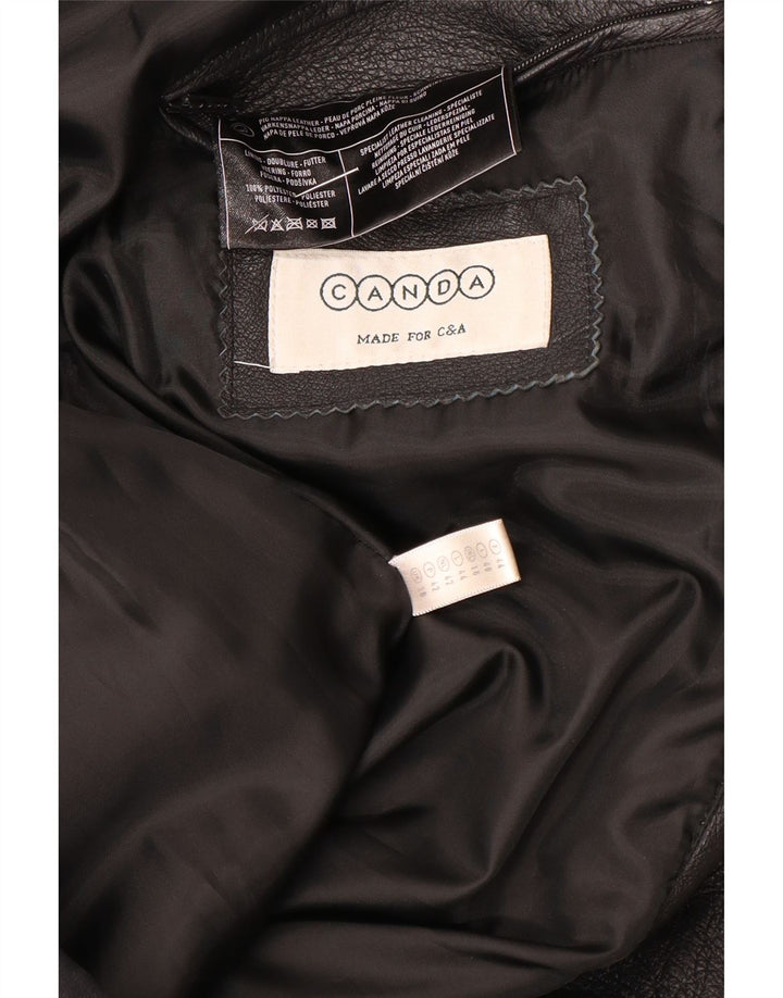 Canda læderjakke til kvinder UK 16 Stor sort læder