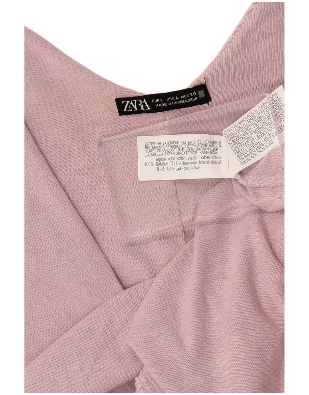 Zara Dame Maxi Dress UK 16 Large Pink Bomuld